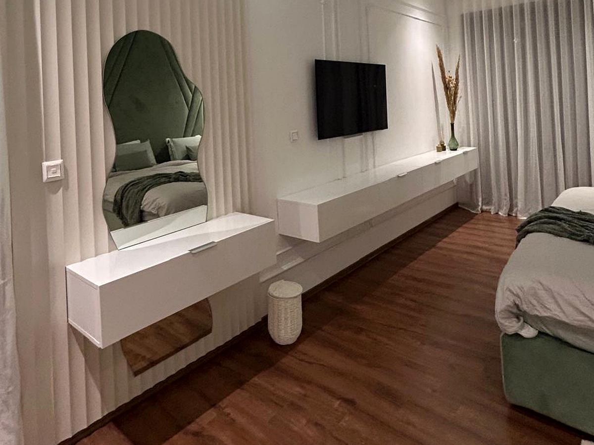 Meuble TV sur mesure — Villa Souissi Rabat